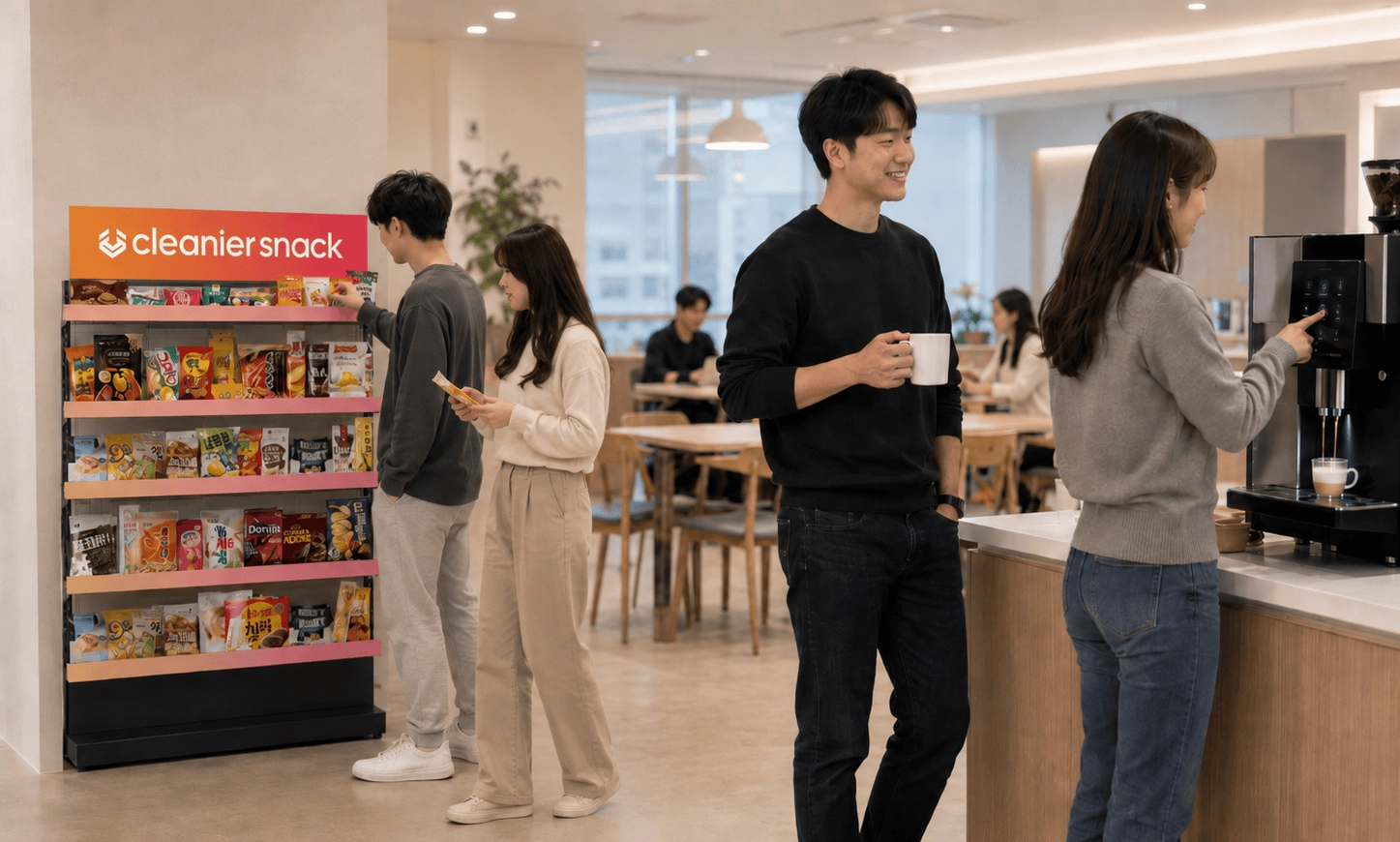 당 떨어졌어요… 스낵 먹으러 갈래요?